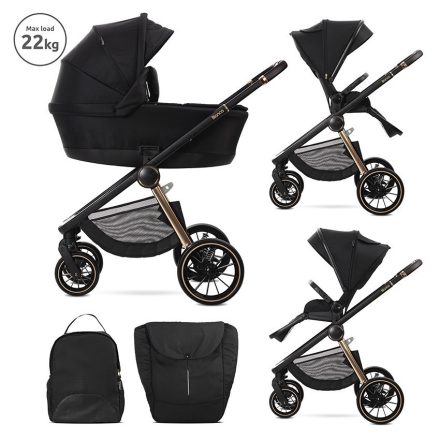 Lorelli Bianca multifunkciós babakocsi + adapter - Black