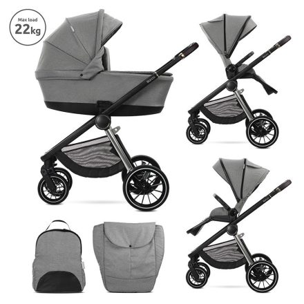 Lorelli Bianca multifunkciós babakocsi + adapter - Grey