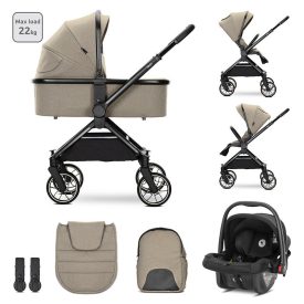   Lorelli Reya 3az1-ben multifunkciós babakocsi átfordítható tolókarral + Joy autóshordozó - Br